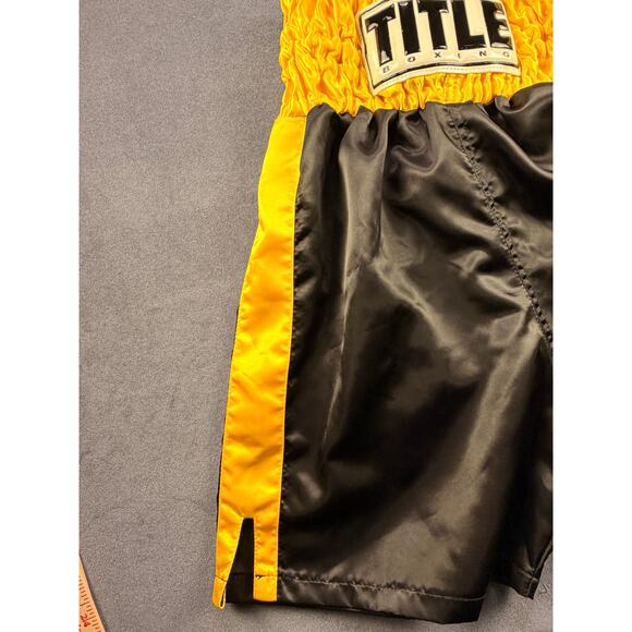 Title Boxing Shirts - Set of 2, Blk/Yellow Satin Blk/Wht Polyester, Men's Small - Picture 14 of 14